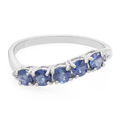 Blauer Burmesischer Saphir-Silberring