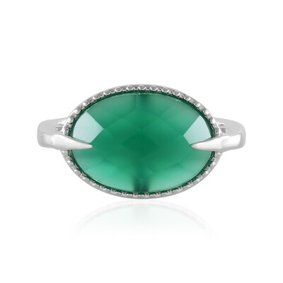Grüner Onyx-Silberring
