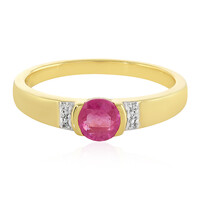 Pinkfarbener Madagaskar-Saphir-Silberring