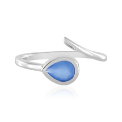 Blauer Onyx-Silberring