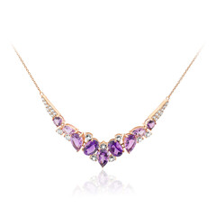 Sambia-Amethyst-Silbercollier