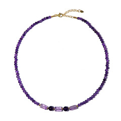Amethyst-Silberhalskette