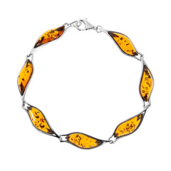 Baltischer Bernstein-Silberarmband