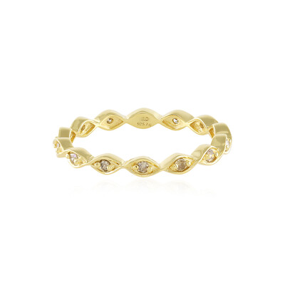 I2 Champagner-Diamant-Silberring
