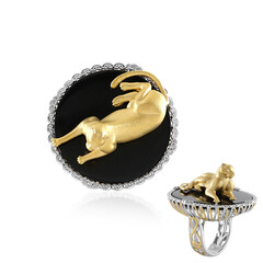Schwarzer Onyx-Silberring (Gems en Vogue)