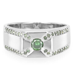 Fancy-Diamant-Silberring