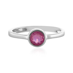 Pinkfarbener Madagaskar-Saphir-Silberring