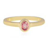 Padparadscha-Saphir-Goldring
