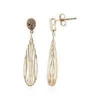 I1 Champagner-Diamant-Goldohrringe (Ornaments by de Melo)