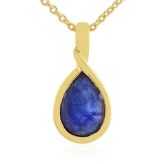 Blauer Madagaskar-Saphir-Silberhalskette