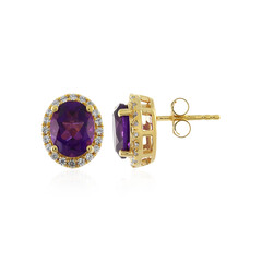 Marokkanischer Amethyst-Silberohrringe