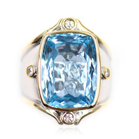 Himmelblauer Topas-Silberring (Dallas Prince Designs)