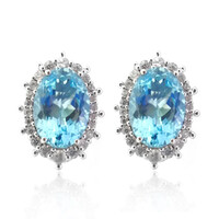 Himmelblauer Topas-Silberohrringe (Dallas Prince Designs)