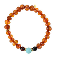 Baltischer Bernstein-Silberarmband