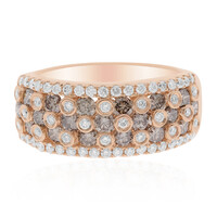 SI2 Schokoladen-Diamant-Goldring