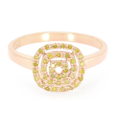 Fancy-Diamant-Silberring