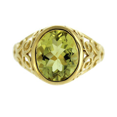 Ouro Verde-Quarz-Silberring