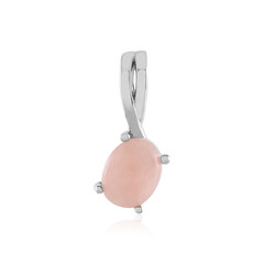 Pinkfarbener Opal-Silberanhänger