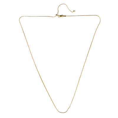 Silber-Boston-Kette - 61 cm - 2,1 g - vergoldet