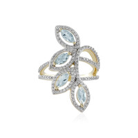 Aquamarin-Goldring