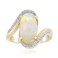 Brasilianischer Weißer Opal-Goldring