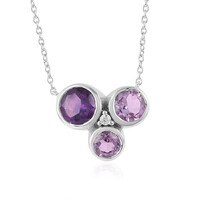 Sambia-Amethyst-Silbercollier (KM by Juwelo)