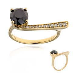 Schwarzer Diamant-Goldring (de Melo)