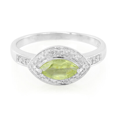 Mandschurischer Peridot-Silberring