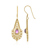 Sambia-Amethyst-Silberohrringe