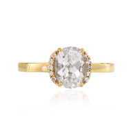 Weißer Kunzit-Goldring