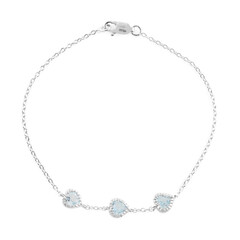 Himmelblauer Topas-Silberarmband