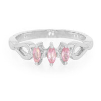 Pinkfarbener Ceylon-Saphir-Silberring