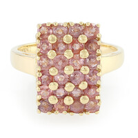 Nicht erhitzter Padparadscha-Saphir-Goldring (AMAYANI)