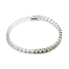 Edelstein-Silberarmband