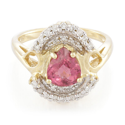 Pinkfarbener Kupfer-Turmalin-Goldring