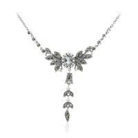 Himmelblauer Topas-Silbercollier