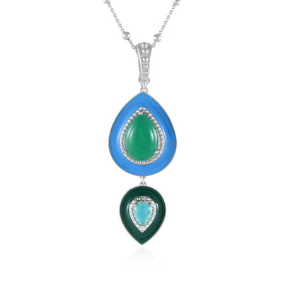 Edelstein-Silberhalskette (Dallas Prince Designs)