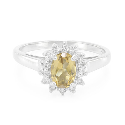 Champagner-Quarz-Silberring