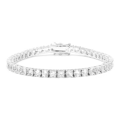Weißer Topas-Silberarmband