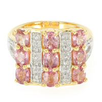 Nicht erhitzter Padparadscha-Saphir-Goldring (AMAYANI)