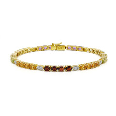 Edelstein-Silberarmband