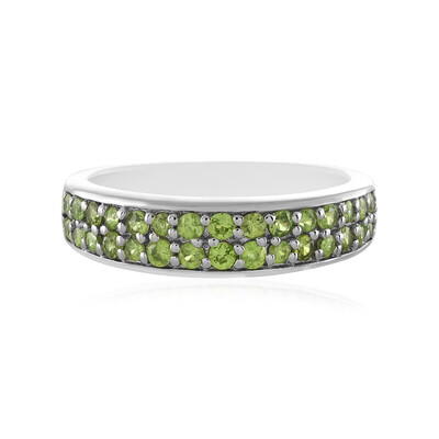 Russischer Demantoid-Silberring