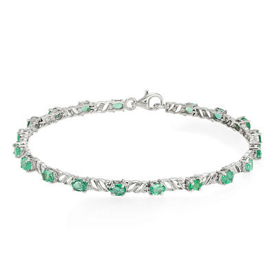 Sambia-Smaragd-Silberarmband