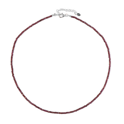 Magenta-Granat-Silberhalskette