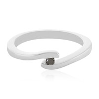 Schwarzer Diamant-Silberring