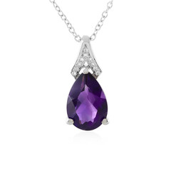 Sambia-Amethyst-Silberhalskette