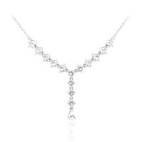 Weißer Topas-Silbercollier