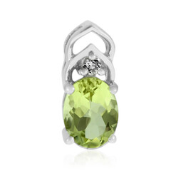 Ouro Verde-Quarz-Silberanhänger
