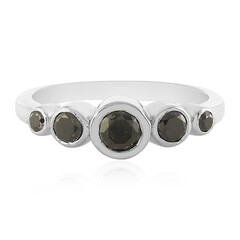 Schwarzer Diamant-Silberring