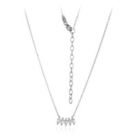 Weißer Topas-Silbercollier